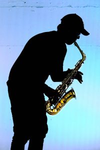 Silhouette Saxophonspieler